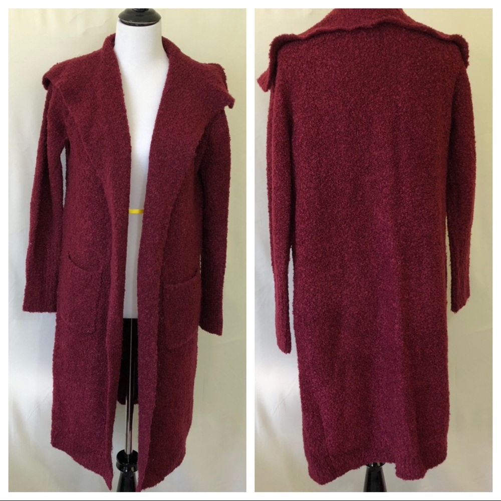 MINKPINK oxblood long cardigan